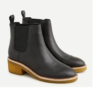 J.Crew Leather Chelsea Crepe Sole Boots - sz8